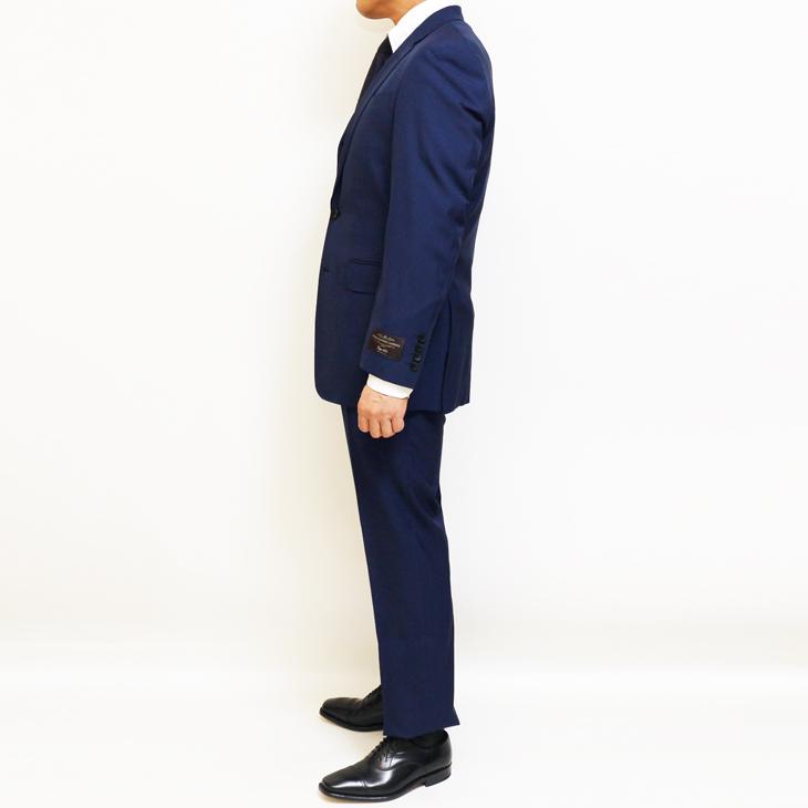 SALE スーツ メンズ 新作 春夏 伊 canonico カノニコ Super120s オーダー反 ネイビーブルー杢 無地 フルOP並 2つボタン ビジネス スーツ (A/AB体) ゆったり型 |  | 08