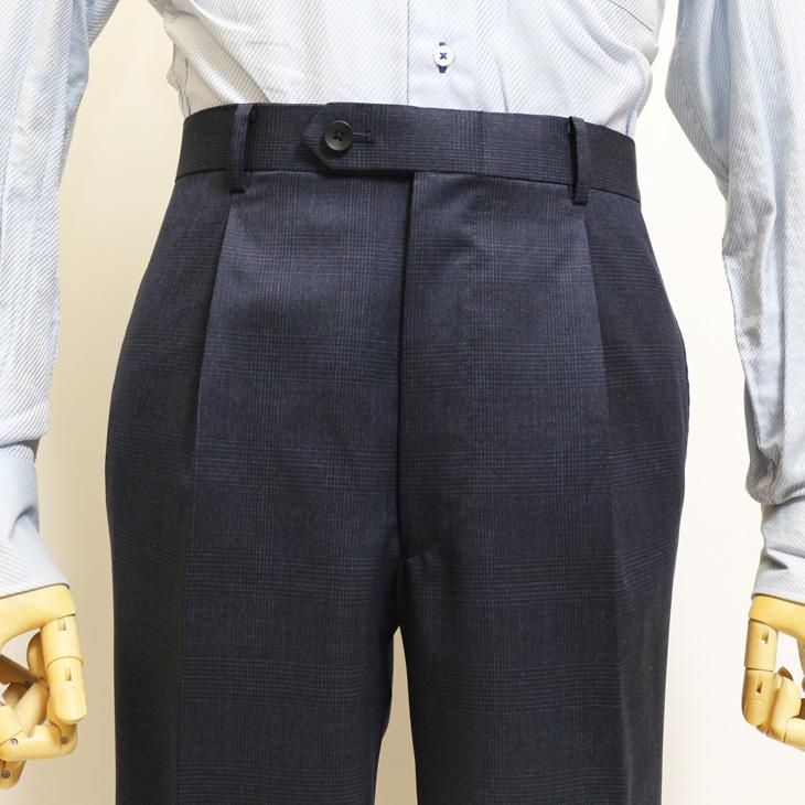 レギュラー型 スーツ メンズ 2025 新作 春夏 秋冬 通年 西川毛織 ニュージーランド産 ピュアウール100％ 濃紺ネイビーチェック柄 2つボタン ビジネス (AB体) YJP |  | 08