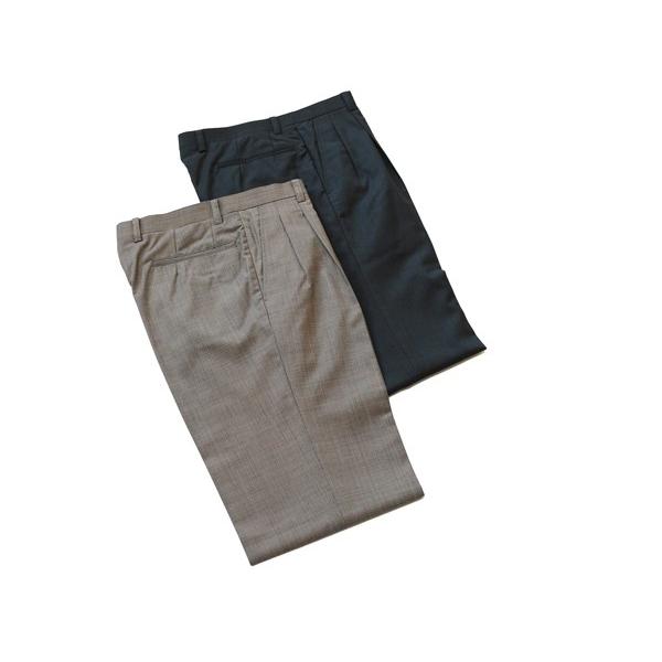 サマーカシミア混２色 ツータック 「 ゆったり定番 」 家庭洗濯ＯＫ 選べる２色（無地）  洗濯機で洗える パンツ PLAY MOLE 春夏新品 |  | 04