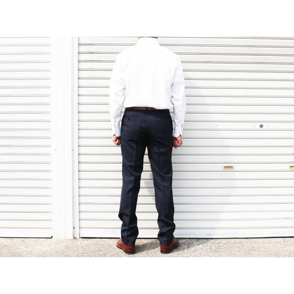 チェック小柄３色 ノータック 「 やや細スリム 」 家庭洗濯ＯＫ 洗濯機で洗える パンツ TREBIO 春夏新品 79cm〜94cm 型番MT-12 |  | 02