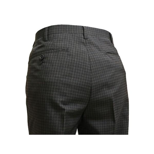 チェック小柄３色 ノータック 「 やや細スリム 」 家庭洗濯ＯＫ 洗濯機で洗える パンツ TREBIO 春夏新品 79cm〜94cm 型番MT-12 |  | 04