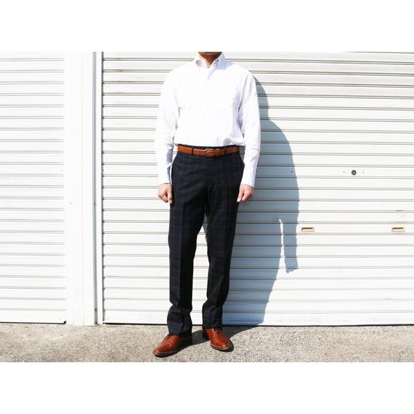 ウインドペン２色 ノータック 「 やや細スリム 」  家庭洗濯ＯＫ チェック 洗濯機で洗える パンツ TREBIO 春夏新品 79cm〜94cm 型番MT-12 |  | 01