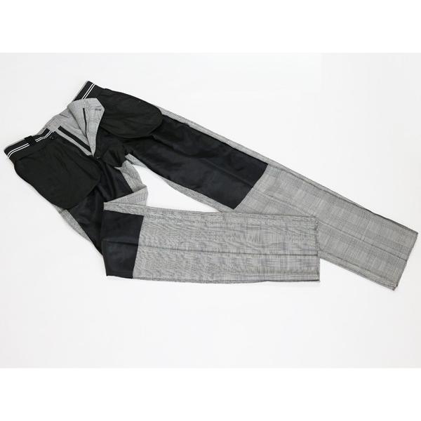 グレンチェック２色 ツータック 家庭洗濯ＯＫ 「 ゆったり定番 」 洗濯機で洗える パンツ PLAY MOLE 春夏新品 79cm〜94cm |  | 04