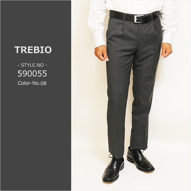 グレー、ネイビー、ブラック 無地３色 クラシコイタリア系 スリム ワンタック 家庭洗濯ＯＫ 洗濯機で洗える パンツ TREBIO 春夏新品 79cm〜94cm | 