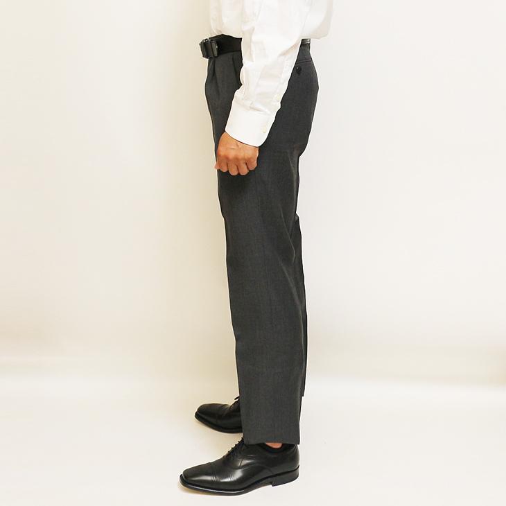 グレー、ネイビー、ブラック 無地３色 クラシコイタリア系 スリム ワンタック 家庭洗濯ＯＫ 洗濯機で洗える パンツ TREBIO 春夏新品 79cm〜94cm |  | 06