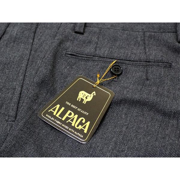 秋冬新品 「 ゆったり定番ツータック 」 選べる３色アルパカ20％混紡 ベージュ、ブラウン、チャコール PLAY MOLE ツータックパンツ 79cm〜94cm |  | 03