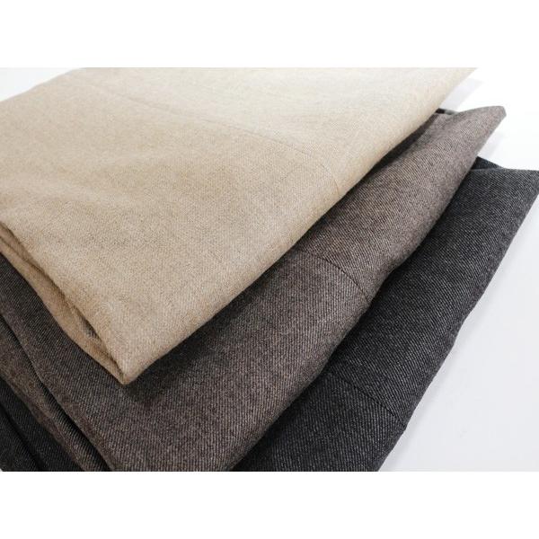 秋冬新品 「 ゆったり定番ツータック 」 選べる３色アルパカ20％混紡 ベージュ、ブラウン、チャコール PLAY MOLE ツータックパンツ 79cm〜94cm |  | 05