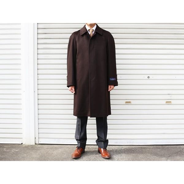 2015-16 秋冬モデル新品  エルメネジルドゼニア100％カシミア 「国内オーダー工場仕立」 チョコレート・ブラウン こげ茶色 無地 ステンカラーロングコート j2w | ZEGNA | 02
