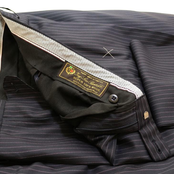 スーツ メンズ 2019 新作 春夏 ロロピアーナ クラシック Super130s 濃紺ネイビーストライプ 3つボタン段返り　ビジネススーツ (A/AB体) DO-ST3-003 | Loro Piana | 16