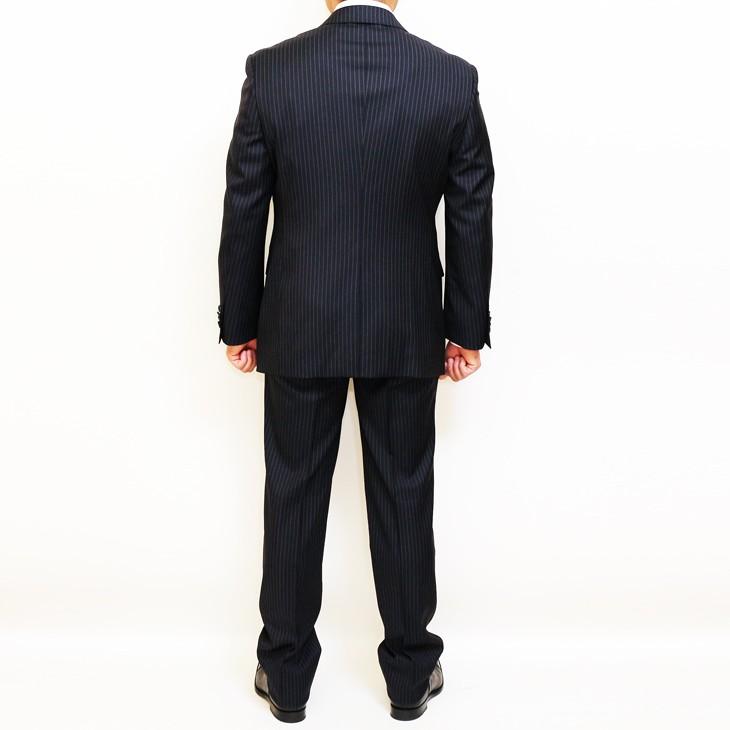 スーツ メンズ 2019 新作 春夏 ロロピアーナ クラシック Super130s 濃紺ネイビーストライプ 3つボタン段返り　ビジネススーツ (A/AB体) DO-ST3-003 | Loro Piana | 06
