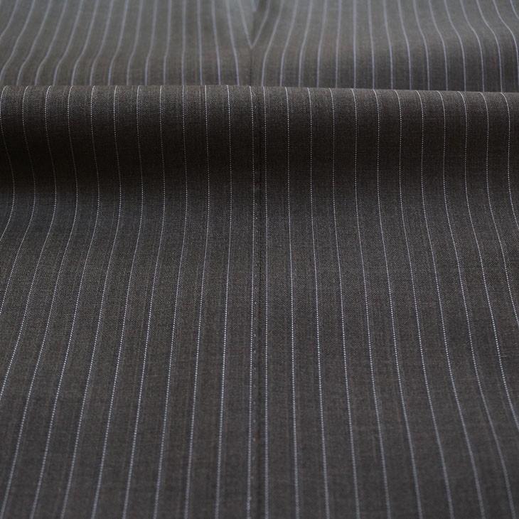 スーツ メンズ 2019 新作 春夏 ロロピアーナ クラシック Super130s やや淡系グレー杢 10mmストライプ 2つボタン ビジネススーツ (AB/BB体) やや細め ST-DAIB | Loro Piana | 17