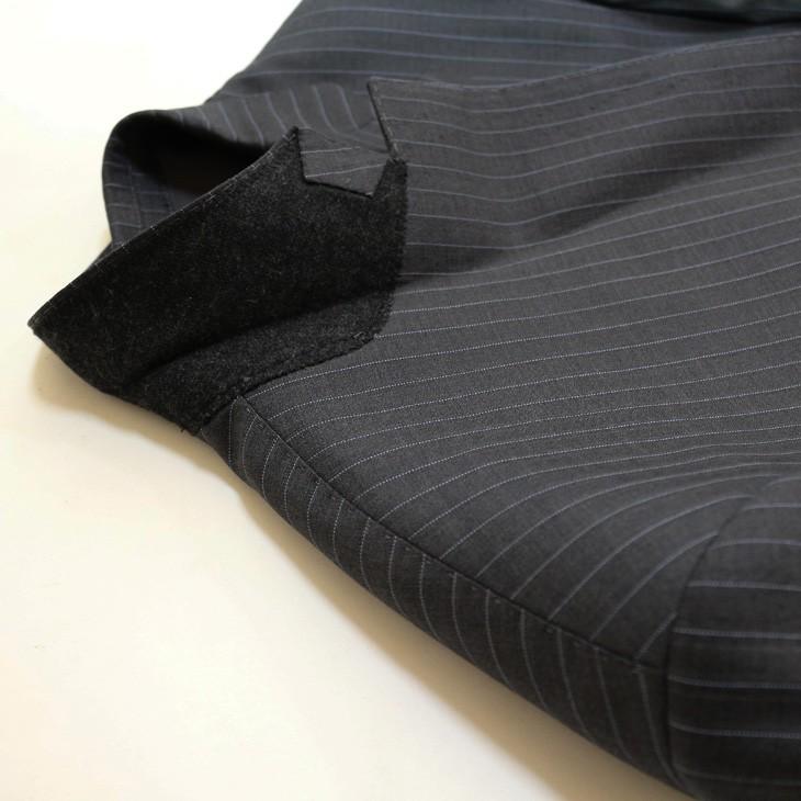 スーツ メンズ 2019 新作 春夏 ロロピアーナ クラシック Super130s やや淡系グレー杢 10mmストライプ 2つボタン ビジネススーツ (AB/BB体) やや細め ST-DAIB | Loro Piana | 09