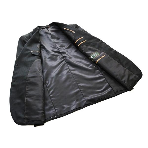 2016-17合物３シーズン秋冬春対応 英国ドーメル DORMEUIL アマデウス クラシコイタリア型 ブラック黒無地系 ヘリンボーン ２Ｂスーツ(AB/BB体)shm「やや細」 |  | 03