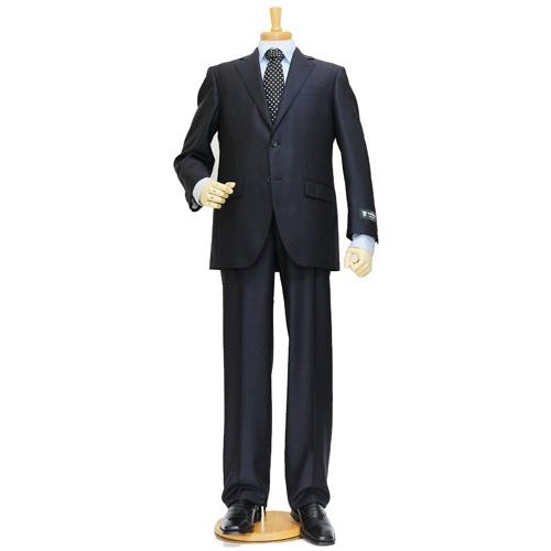 2016-17合物３シーズン秋冬春対応 英国ドーメル DORMEUIL アマデウス クラシコイタリア型 濃紺パープルネイビー4.5mmストライプ ２Ｂスーツ(AB体)shm「やや細」 |  | 01