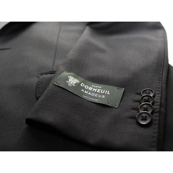 2016-17合物３シーズン秋冬春対応 英国ドーメル DORMEUIL アマデウス クラシコイタリア型 ブラック黒無地系 ホップサック ２Ｂスーツ(AB体)shm「やや細」礼服 |  | 05