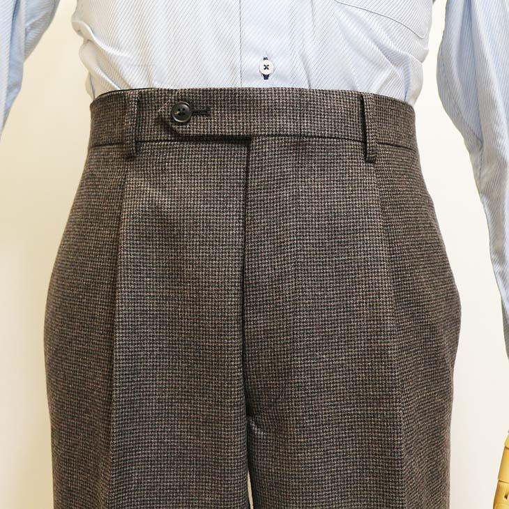 スーツ メンズ 2023-24 新作 秋冬 伊 canonico カノニコ Super120s 淡茶ベージュ杢 千鳥格子 フルOP並 2つボタン ビジネス スーツ (AB体) YJP |  | 11