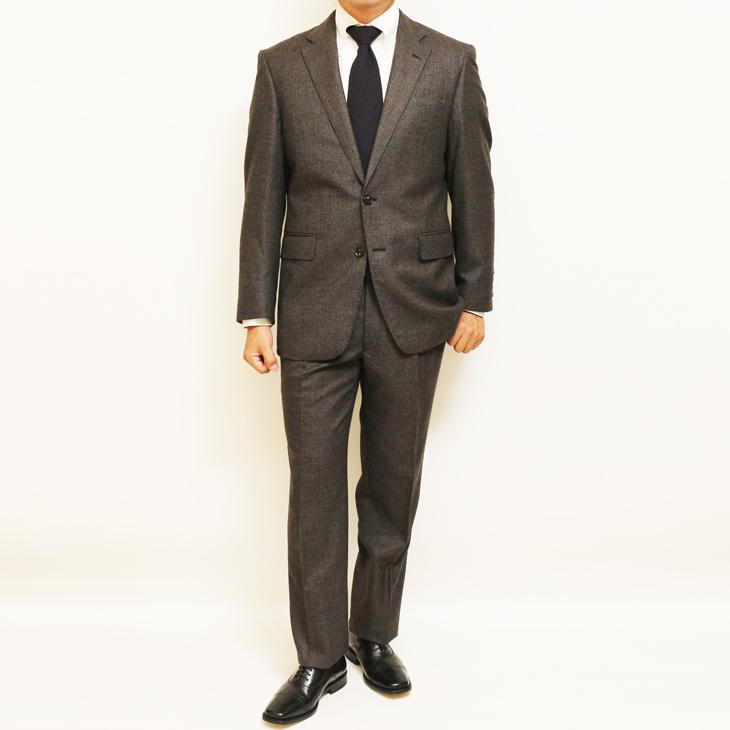 スーツ メンズ 2023-24 新作 秋冬 伊 canonico カノニコ Super120s 淡茶ベージュ杢 千鳥格子 フルOP並 2つボタン ビジネス スーツ (AB体) YJP |  | 03