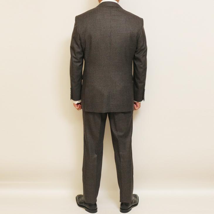 スーツ メンズ 2023-24 新作 秋冬 伊 canonico カノニコ Super120s 淡茶ベージュ杢 千鳥格子 フルOP並 2つボタン ビジネス スーツ (AB体) YJP |  | 05