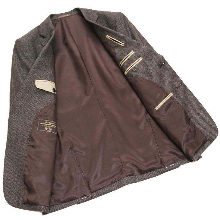 スーツ メンズ 2023-24 新作 秋冬 伊 canonico カノニコ Super120s 淡茶ベージュ杢 千鳥格子 フルOP並 2つボタン ビジネス スーツ (AB体) YJP |  | 06