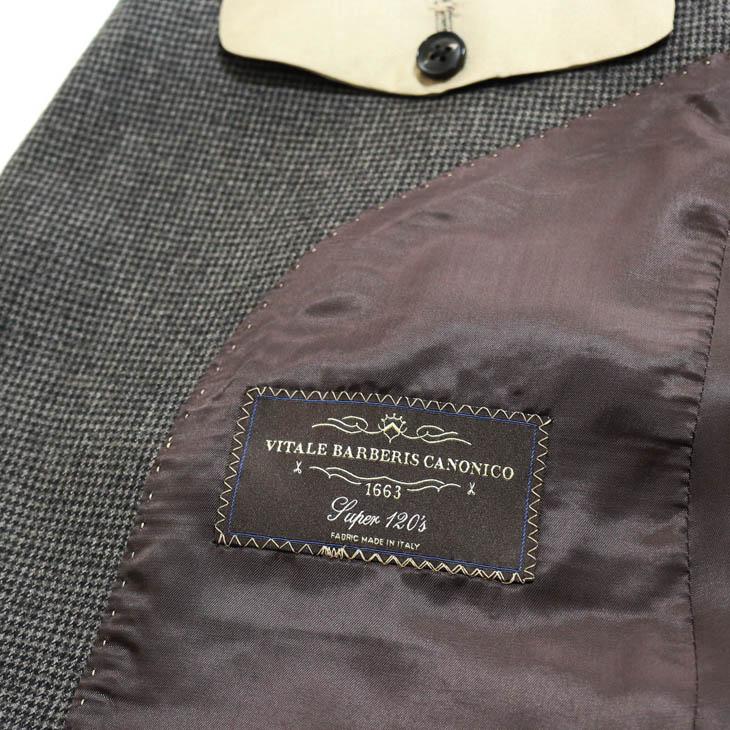 スーツ メンズ 2023-24 新作 秋冬 伊 canonico カノニコ Super120s 淡茶ベージュ杢 千鳥格子 フルOP並 2つボタン ビジネス スーツ (AB体) YJP |  | 08