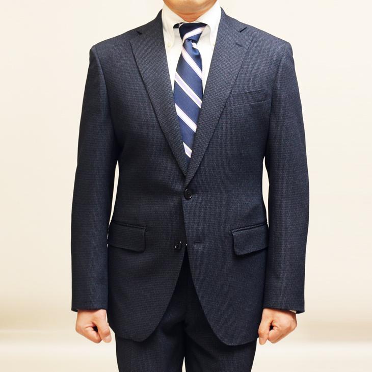 ちょっと訳アリ品 スーツ メンズ 春秋冬 VERSARE 新品 濃紺ネイビー杢 小柄 2つボタン ビジネス ノータック スーツ やや細め型 レギュラーモデル (A/AB/BB体) |  | 03