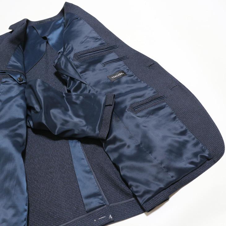 ちょっと訳アリ品 スーツ メンズ 春秋冬 VERSARE 新品 濃紺ネイビー杢 小柄 2つボタン ビジネス ノータック スーツ やや細め型 レギュラーモデル (A/AB/BB体) |  | 09