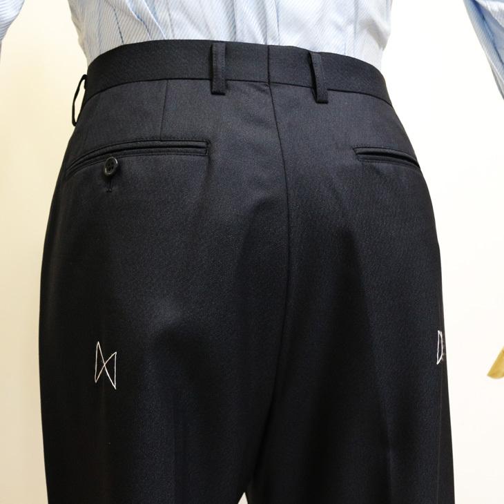 スーツ メンズ 2020-21 新作 秋冬 伊 カノニコ Super100s 濃紺ネイビー杢＋織柄=無地系 2つボタン ビジネス スーツ (A/AB体) J07-2B やや細め |  | 10