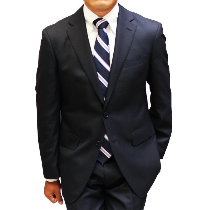 スーツ メンズ 2020-21 新作 秋冬 伊 カノニコ Super100s 濃紺ネイビー杢＋織柄=無地系 2つボタン ビジネス スーツ (A/AB体) J07-2B やや細め |  | 03