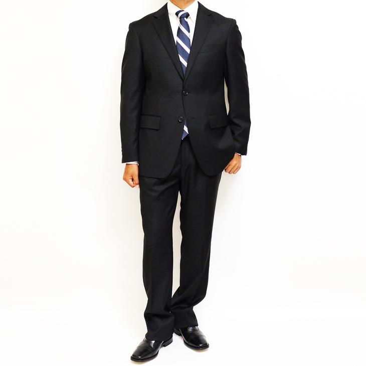スーツ メンズ 2020-21 新作 秋冬 伊 カノニコ Super100s 黒っぽい 濃紺ネイビー無地 2つボタン ビジネス スーツ (A/AB体) J07-2B やや細め |  | 02