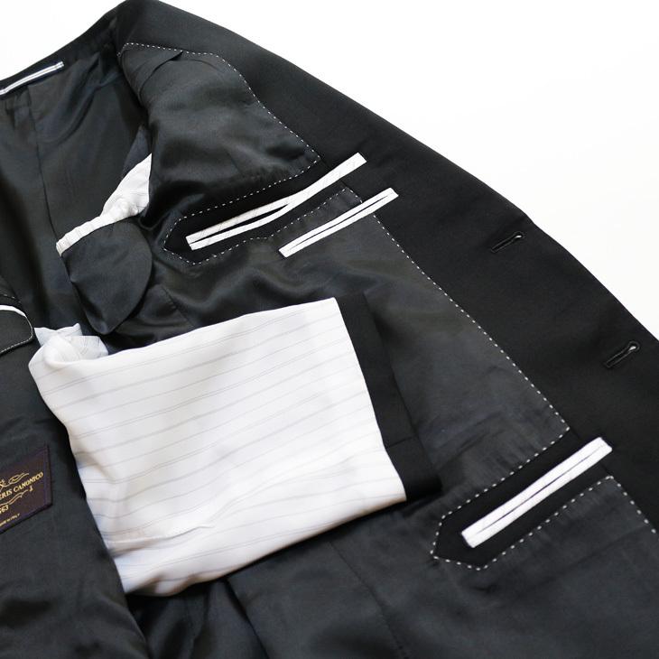 スーツ メンズ 2020-21 新作 秋冬 伊 カノニコ Super100s 黒っぽい 濃紺ネイビー無地 2つボタン ビジネス スーツ (A/AB体) J07-2B やや細め |  | 08