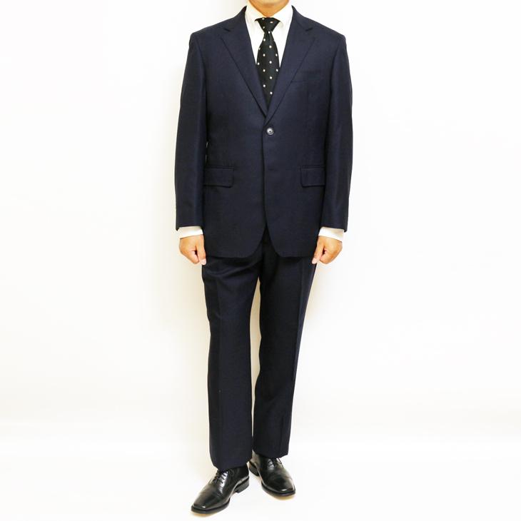 SALE スーツ メンズ 2025-26 新作 秋冬 西川毛織 Super110s 濃紺ネイビー無地 Nストレッチ フルOP並 2つボタン ビジネス ゆったり型 (AB/BB体) vr.1042b |  | 02
