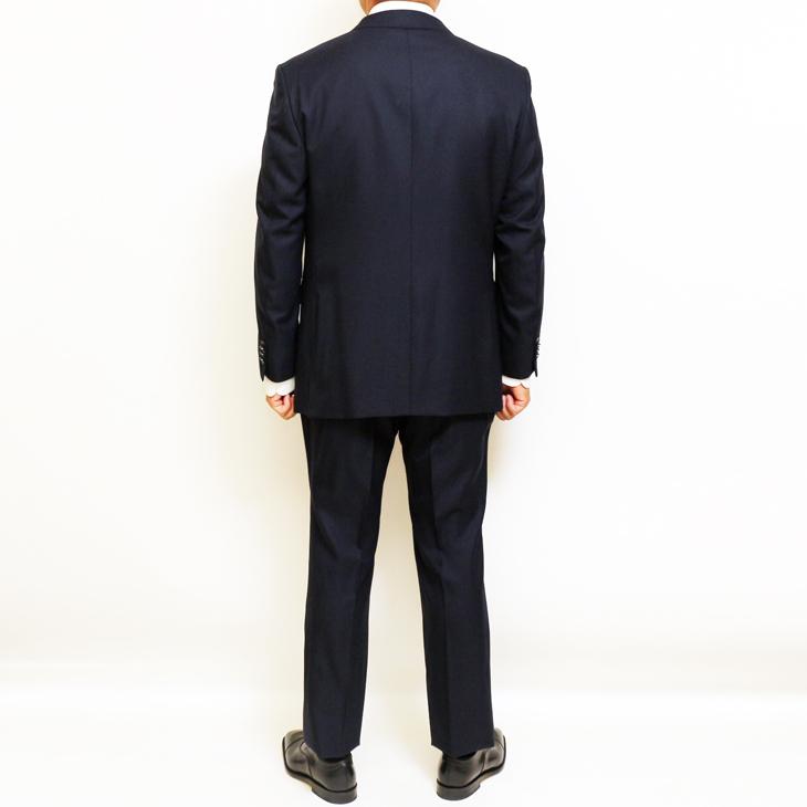 SALE スーツ メンズ 2025-26 新作 秋冬 西川毛織 Super110s 濃紺ネイビー無地 Nストレッチ フルOP並 2つボタン ビジネス ゆったり型 (AB/BB体) vr.1042b |  | 04