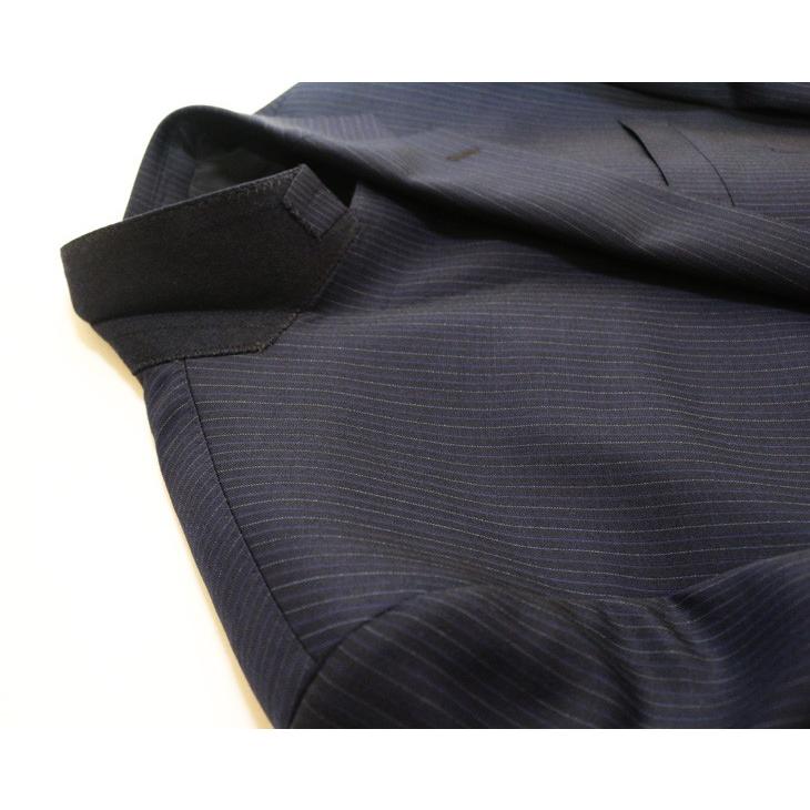 スーツ メンズ 2018-19 新作 秋冬 伊 REDA レダ Super110s 濃紺ネイビー オルタネイトストライプ フルOP並 2つボタン  (BB体) ゆったりめ vr.1042b |  | 10