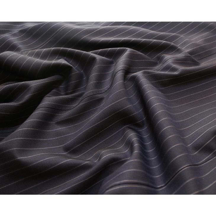 スーツ メンズ 2018-19 新作 秋冬 伊 REDA レダ Super110s 濃紺ネイビー 14mmストライプ フルOP並 2つボタン  (BB体) ゆったりめ vr.1042b |  | 13