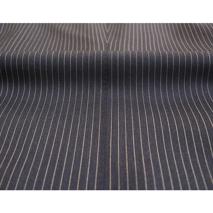 スーツ メンズ 2018-19 新作 秋冬 伊 REDA レダ Super110s 濃紺ネイビー杢ブルー系6.5mmストライプ フルOP並 2つボタン  (A体) やや細め ST-DAIB |  | 17