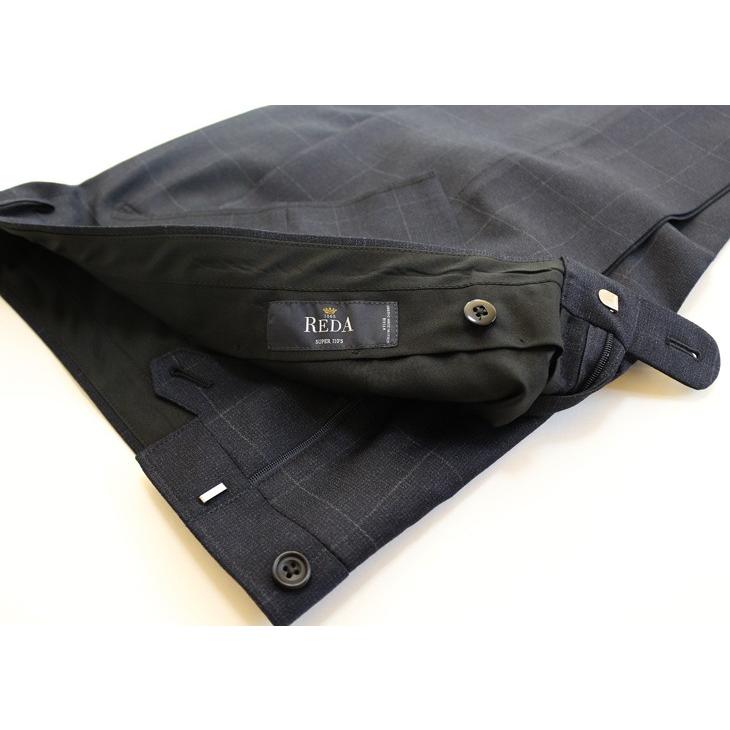 スーツ メンズ 2018-19 新作 秋冬 伊 REDA レダ Super110s 濃紺ネイビー杢 さりげないウインドペン フルOP並 2つボタン  (A体) やや細め ST-DAIB |  | 15