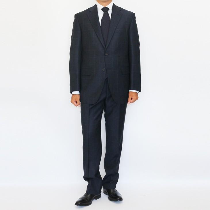 スーツ メンズ 2018-19 新作 秋冬 伊 REDA レダ Super110s 濃紺ネイビー杢 さりげないウインドペン フルOP並 2つボタン  (A体) やや細め ST-DAIB |  | 02