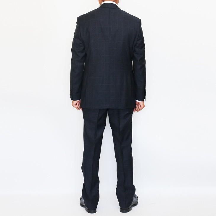 スーツ メンズ 2018-19 新作 秋冬 伊 REDA レダ Super110s 濃紺ネイビー杢 さりげないウインドペン フルOP並 2つボタン  (A体) やや細め ST-DAIB |  | 05