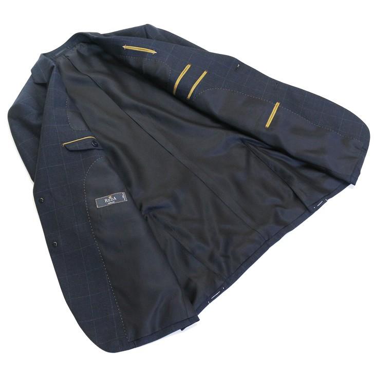 スーツ メンズ 2018-19 新作 秋冬 伊 REDA レダ Super110s 濃紺ネイビー杢 さりげないウインドペン フルOP並 2つボタン  (A体) やや細め ST-DAIB |  | 08