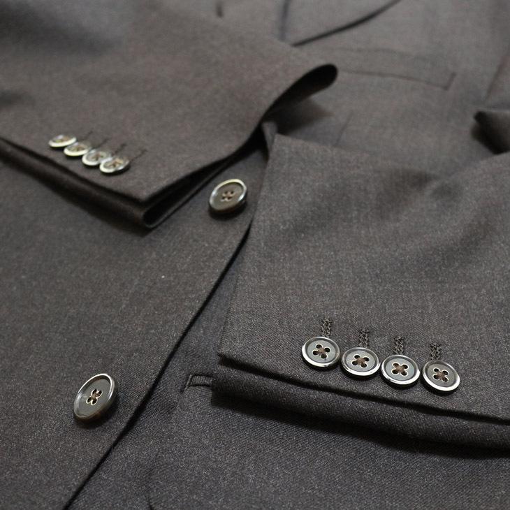 大きいサイズ メンズ スーツ 新品 秋冬 ブラウン（茶）×グレー（灰）＝中間色 ３つボタン段返り ベスト パンツ２本付き 4ピース ビジネス スーツ |  | 06