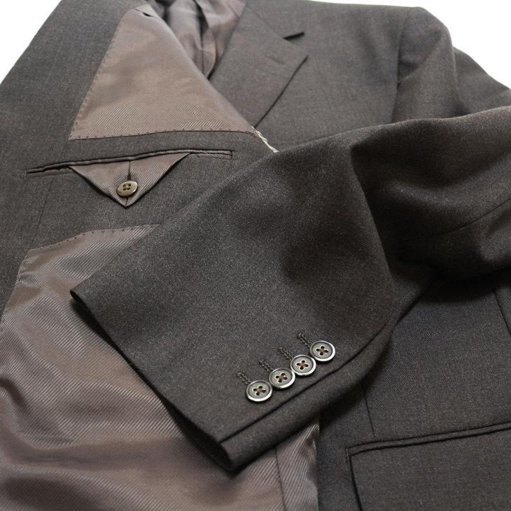 大きいサイズ メンズ スーツ 新品 秋冬 ブラウン（茶）×グレー（灰）＝中間色 ３つボタン段返り ベスト パンツ２本付き 4ピース ビジネス スーツ |  | 08