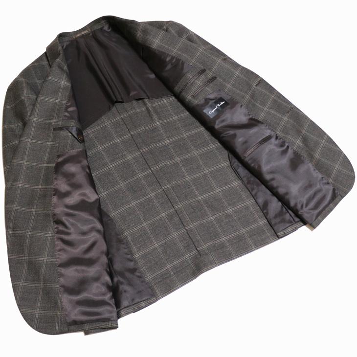 大きいサイズ メンズ スーツ 新品 秋冬 グレー ベージュ杢 チェック柄 ３つボタン段返り ベスト パンツ２本付き 4ピース ビジネス スーツ |  | 06