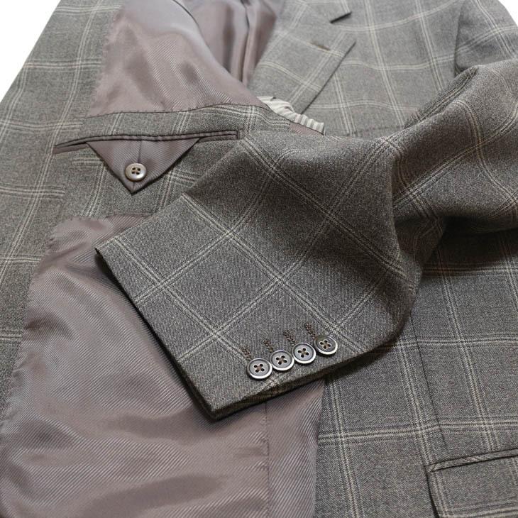 大きいサイズ メンズ スーツ 新品 秋冬 グレー ベージュ杢 チェック柄 ３つボタン段返り ベスト パンツ２本付き 4ピース ビジネス スーツ |  | 08