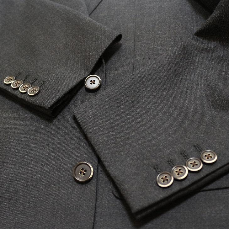 大きいサイズ メンズ スーツ 新品 秋冬 やや濃灰グレー杢 無地系 ３つボタン段返り ベスト パンツ２本付き 4ピース ビジネス スーツ |  | 06