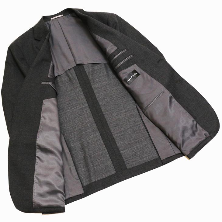 大きいサイズ メンズ スーツ 新品 秋冬 やや濃灰グレー杢 無地系 ３つボタン段返り ベスト パンツ２本付き 4ピース ビジネス スーツ |  | 07
