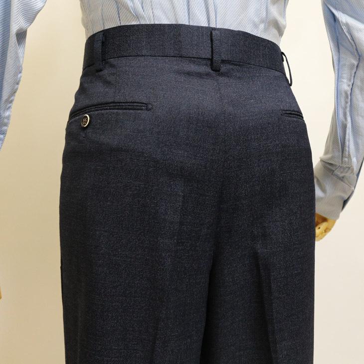 【最終売尽】大きいサイズ メンズ スーツ 新品 秋冬 ネイビー杢 無地系 ３つボタン段返り ベスト パンツ２本付き 4ピース ビジネス スーツ |  | 11