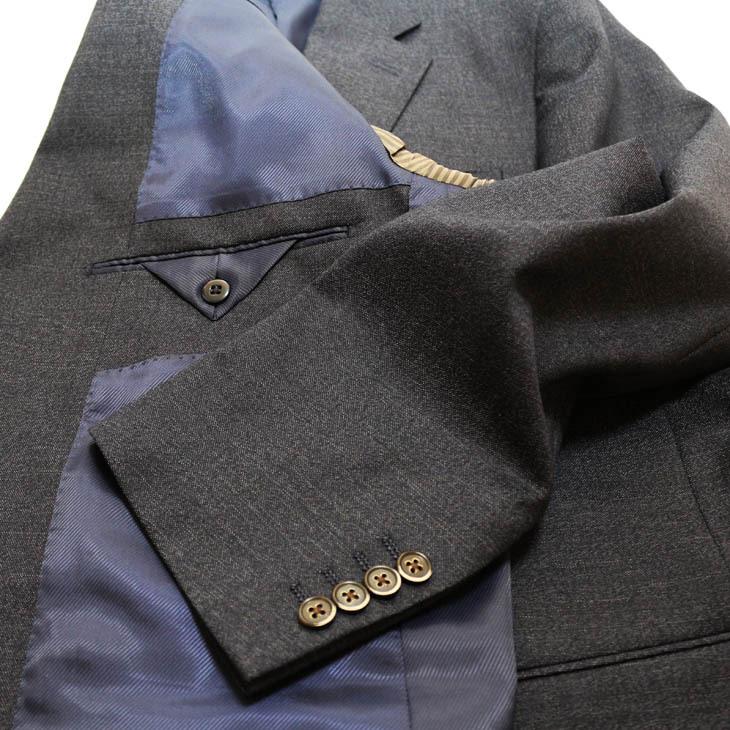 【最終売尽】大きいサイズ メンズ スーツ 新品 秋冬 ネイビー杢 無地系 ３つボタン段返り ベスト パンツ２本付き 4ピース ビジネス スーツ |  | 07