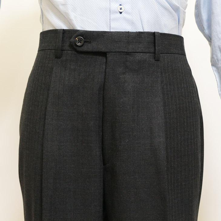 スーツ メンズ 新品 春夏 西川毛織 Super100s 灰グレー杢 織柄 ナチュラルストレッチ フルOP並 2つボタン ビジネス ゆったり型 (A/AB体) vr.1042b |  | 12