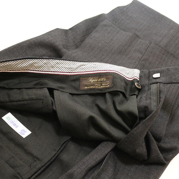 スーツ メンズ 新品 春夏 西川毛織 Super100s 灰グレー杢 織柄 ナチュラルストレッチ フルOP並 2つボタン ビジネス ゆったり型 (A/AB体) vr.1042b |  | 14