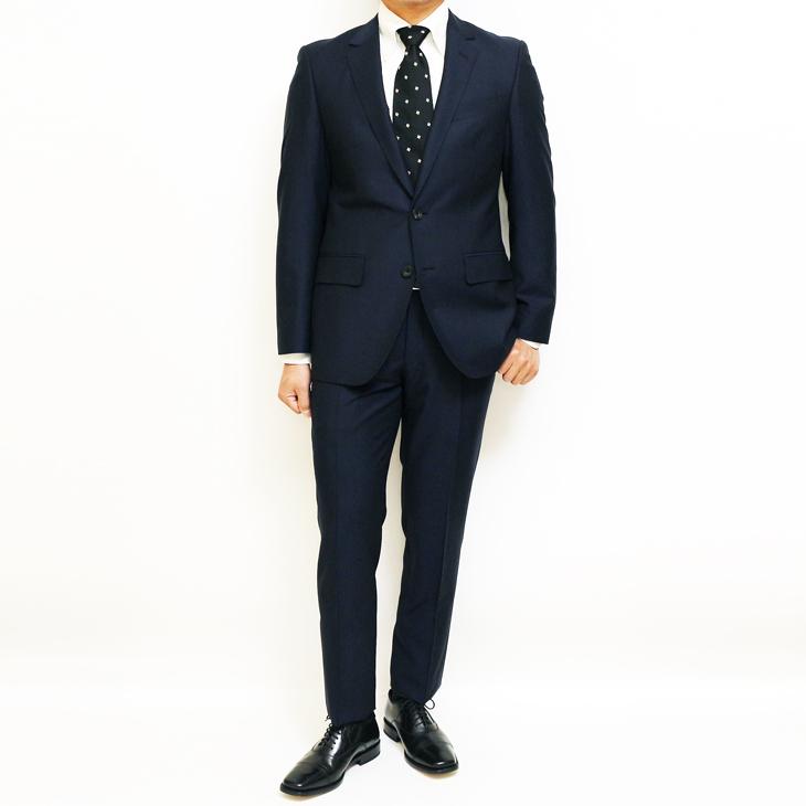 スリム 型 スーツ メンズ 新品 春夏 エルメネジルドゼニア トロピカル 濃紺ネイビー 織柄ストライプ 2つボタン ビジネス スーツ (A/AB体) WJSE2 | ZEGNA | 02